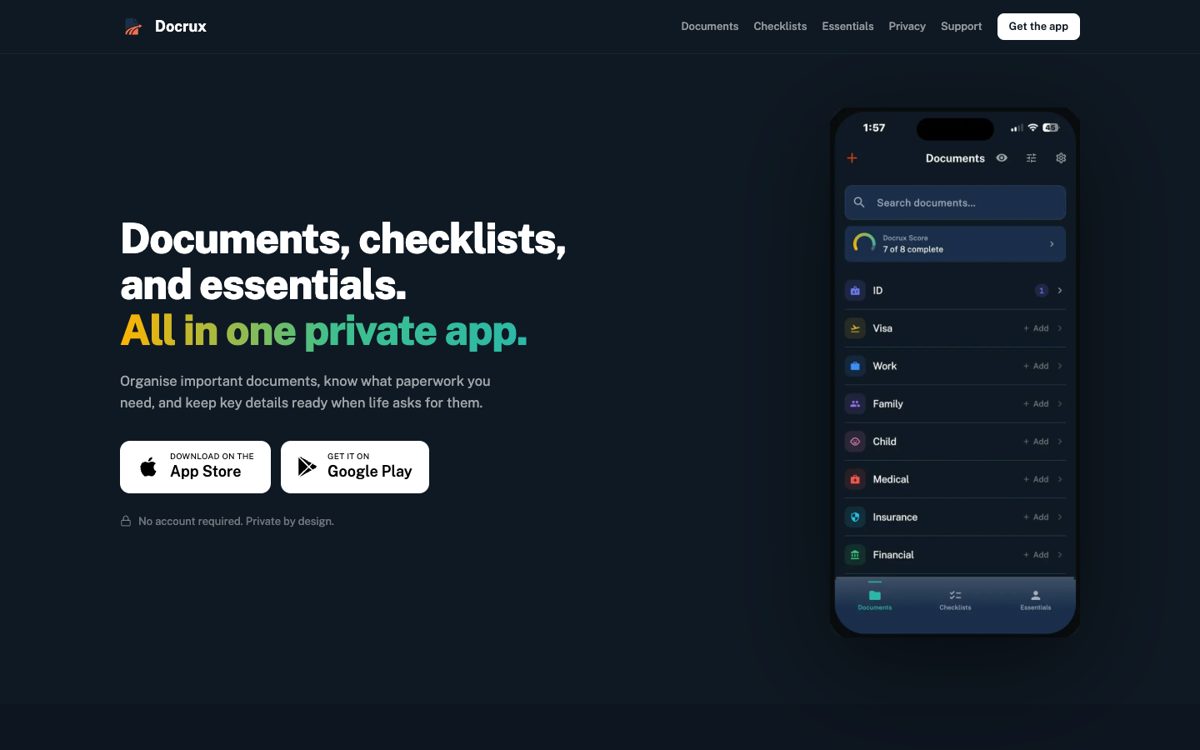 Docrux website